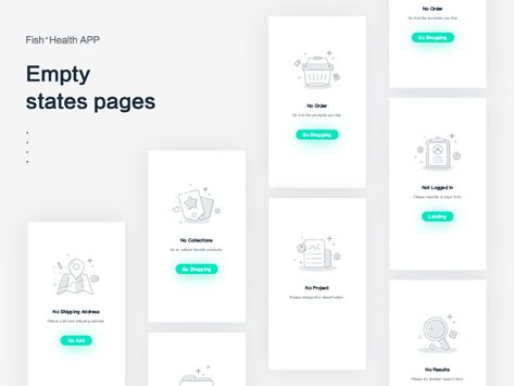 Empty states for Health app icons ux ui ios illustration states empty Empty State Illustration, Empty State Ui, Health App Design, Ux Design Portfolio, Empty State, Mobile App Ui, Health App, App Ui Design, User Interface Design