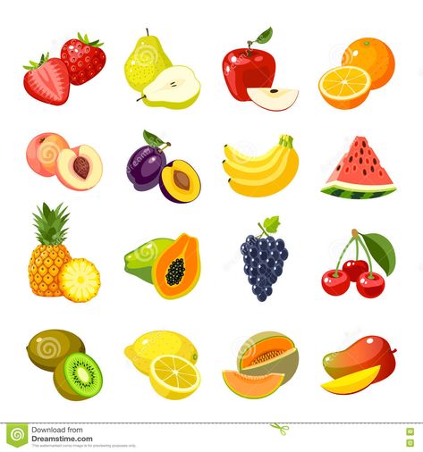 Mango Vector, Fruit Drawing, Food Kawaii, Apple Stock, Fruit Icons, Cartoon Fruit, Fruit Cartoon, Fruits Drawing, Fruit Vector