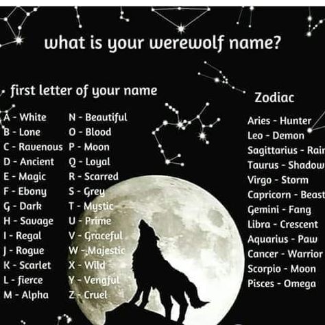 Ancient Demon!! Me.....maybe....  nooooo!!!! What are your names??? Share! Funny Name Generator, Werewolf Name, Character Prompts, Alpha Wolf, Fantasy Names, Wolf Quotes, Alfabet Letters, Desenhos Harry Potter, Instagram Names