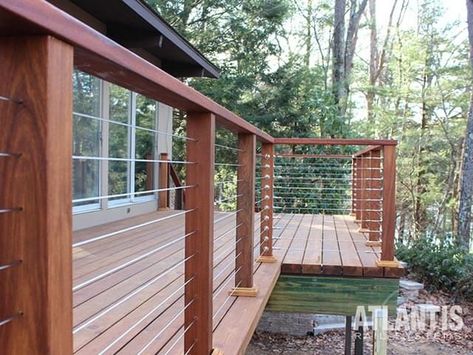 Wood Deck Railing | Wood Railings | Outdoor Railings | Redwood and Cedar Railing Wood Deck Railing, Cable Railing Deck, Patio Railing, Deck Railing Design, Wood Railing, Railings Outdoor, Deck Designs Backyard, Deck Railing, Cable Railing