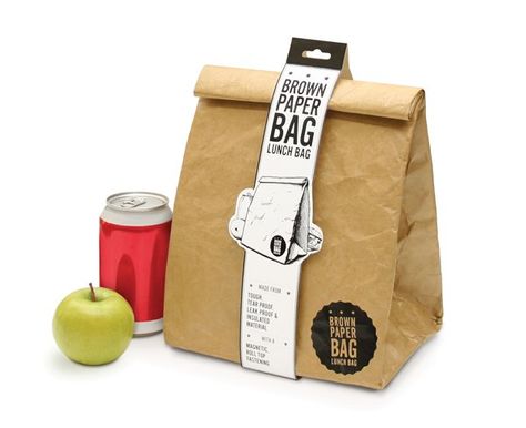 Reusable brown paper lunch bag - it's tear proof, insulated, and so cool. London Lunch, Brown Bag Lunch, Brown Paper Lunch Bags, Thermal Lunch Bag, Mens Lunch Bag, Thermal Lunch Box, Paper Lunch Bags, Sack Lunch, Reusable Lunch Bags