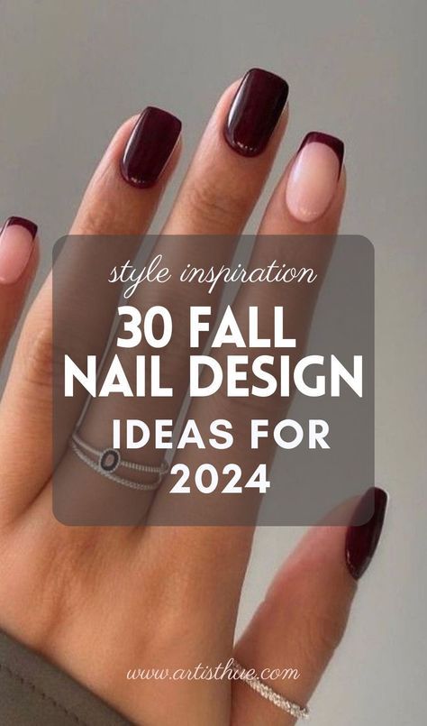 Discover the latest fall nail trends for 2024! From chic and simple autumn nail designs to stylish brown and acrylic nails, find all the inspiration you need for beautiful fall nails. Explore moody maroons, muted mustards, earthy greens, warm neutrals, and metallic accents. Elevate your nail game this season. Fall nail ideas autumn short square. #fall #fallnail #fallnaildesignideas Brown Autumn Nails Design, Fall Nail Styles Autumn, Autumn Nails Ideas Short, Nails Acrylic Square Brown, Nail For Fall Autumn, Pretty Green Nails Acrylic, Fall Short Acrylic Nails Square, Fall Nails Square Round, Fall Colors Acrylic Nails