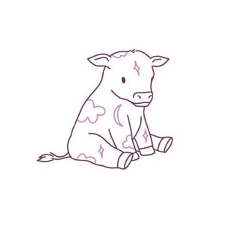 Tattoos Cute, Cow Tattoo, Cow Drawing, Sharpie Tattoos, Cute Little Tattoos, Cute Tiny Tattoos, A Cow, 문신 디자인, Mini Drawings