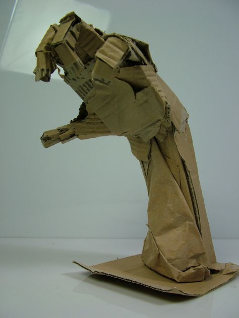 Cardboard hand sculpture 'After Rodin' - By Beverley Porter Cardboard Hand, Cardboard Art Sculpture, Cardboard Costume, Fiesta Halloween, Rodin Sculpture, Sculpture Art Projects, Human Sculpture, Cardboard Sculpture, Trash Art