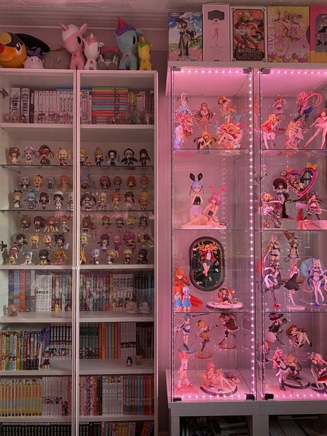 'room update' by kuroecos Retro Apartment Decor, Anime Bedroom Ideas, Retro Apartment, Otaku Room, Cute Diy Room Decor, Upcycle Books, Anime Room, Room Update, Cute Bedroom Decor