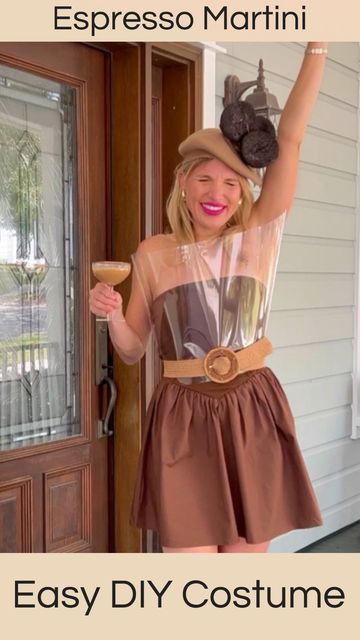 Mackenzie Biehl on Instagram: "Comment Espresso for links and directions how to make this easy DIY Espresso Martini Costume. 🍸

Are you team BUY or DIY?

I used 6 inch foam eggs and cut in half. 

#espressomartini #espressomartinicostume #diycostume" Martini Costume, Esspresso Martini, Dyi Costume, Pool Noodle, My Gf, Pool Noodles, Floral Foam, Espresso Martini, Faux Florals