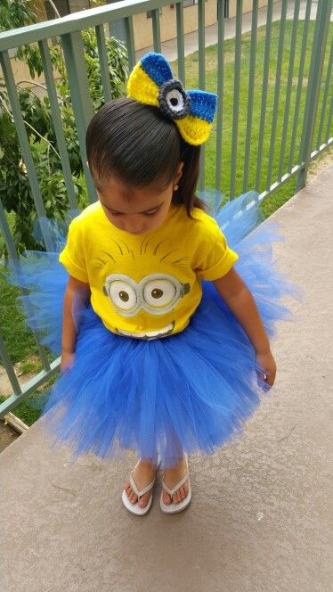 Minion Tutu Costume, Minion Costumes Tutu, Girls Minion Birthday Party, Minion Birthday Party Girl, Girl Minion Birthday Party, Minion Tutu, Minions Birthday Party Decorations, Minion Party Theme, Halloween Baby Photos