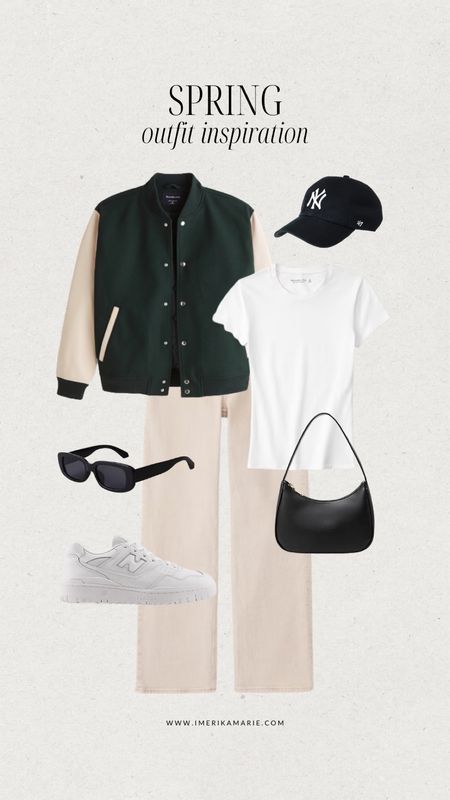 Varsity Outfit, Aesthetic Wardrobe, Varsity Jacket Outfit, Fashion Airport, Jacket Outfit Women, Outfit Layout, Basketball Game, Jacket Outfit, Stylish Work Outfits