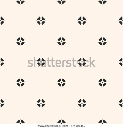 Vector geometric floral ornament. Seamless pattern in oriental style. Monochrome ornamental texture with small flower shapes. Black and white abstract background. Subtle luxury repeat design element Minimalistic Prints, White Abstract Background, Floral Geometric Pattern, Repeat Design, Micro Print, Flower Shapes, Subtle Luxury, Floral Ornament, Minimalist Pattern