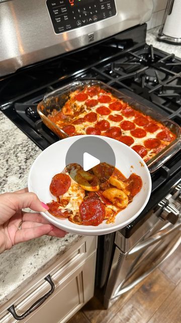 Baked Pizza Tortellini, Pizza Tortellini Bake, Amy Darley Recipes, 5 Cheese Tortellini Recipes, Sausage And Tortellini Recipes, Tortellini Pizza, Cheese Tortellini Bake, 3 Cheese Tortellini, Cheese Tortellini Recipes