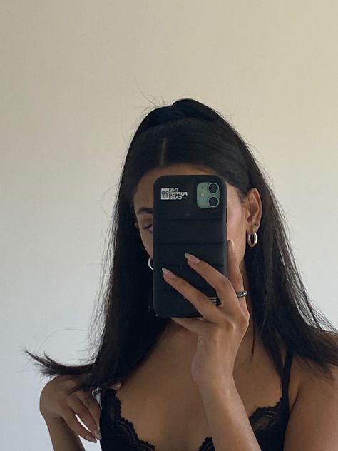 mirror selfie i.am.gia the puffercase hairstyle high ponytail croset top Selfie Aesthetic, I Hope, Mirror Selfie, Hairstyles, Lingerie, Mirror, Hair