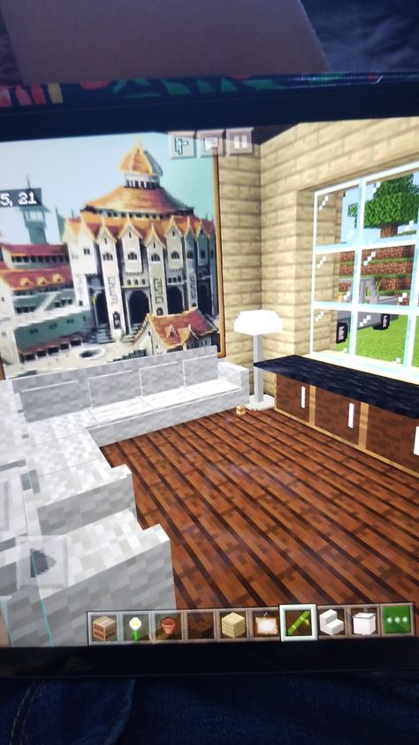 Couches are fully functions and so are those cupboards. Minecraft Living Room Design, Minecraft Living Room, Minecraft Designs, Living Room Design, Cupboard, Living Room Designs, Minecraft, Room Design, Design Ideas