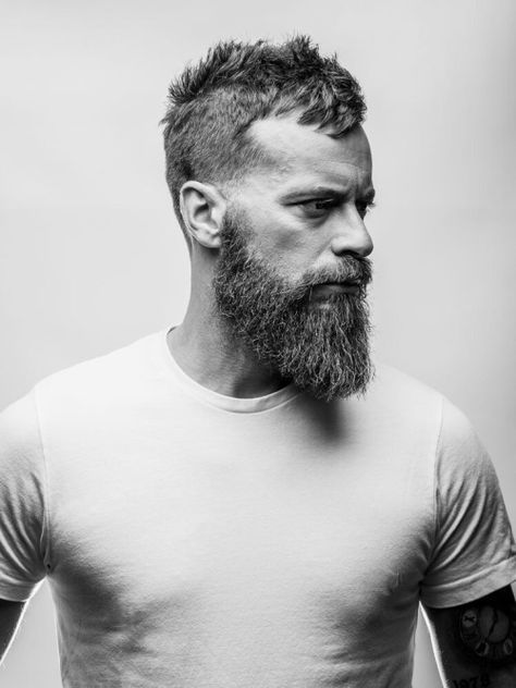 Beard And Tattoos, Beard Inspiration, Medium Beard Styles, Beard Styles Shape, Ducktail Beard, Beard And Mustache Styles, Long Beard Styles, Beard Men, Man With A Beard