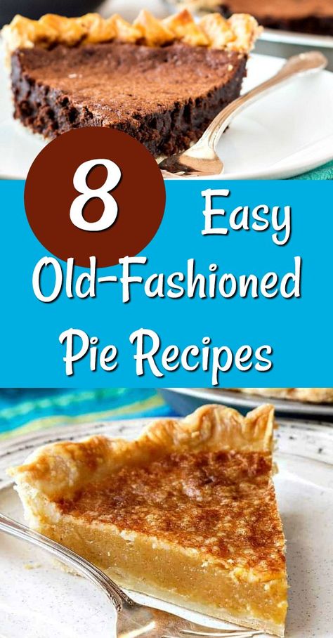 Old Fashioned Pies, Vinegar Pie, Fruit Pie Recipe, Chess Pie Recipe, Homemade Pie Recipes, Popular Pies, Sugar Cream Pie, Pie Fillings, Baking Recipes Pie