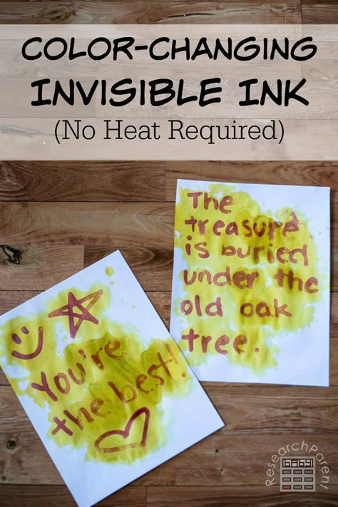 Vetenskapliga Experiment, Chemistry Activities, Science Camp, Experiment For Kids, Spy Party, Festa Harry Potter, Invisible Ink, Anniversaire Harry Potter, Kid Experiments