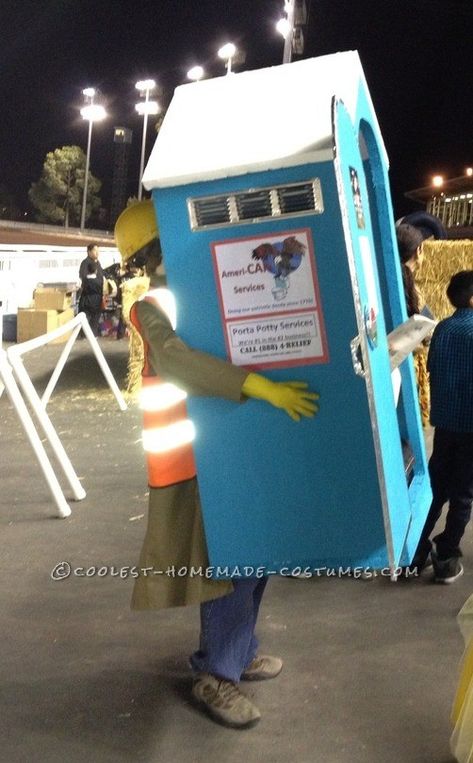 I decided I would do a fresh take on the traditional "Man Being Carried" costume.  So I took the idea and ran with it, or carried it.  I Family Of 4 Halloween Costumes, 4 Halloween Costumes, 2 Halloween Costumes, Illusion Costumes, Porta Potty, Bff Halloween Costumes, Homemade Costume, Unique Halloween Costumes, Homemade Costumes