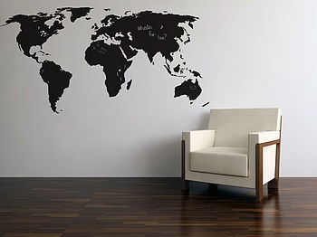 Blackboard World Map Wall Decal World Map Continents, World Map Sticker, Map Wall Decal, World Map Design, Map Decal, Childrens Wall Stickers, Wall Decor Decals, Chalkboard Wall, Wall Art Wallpaper