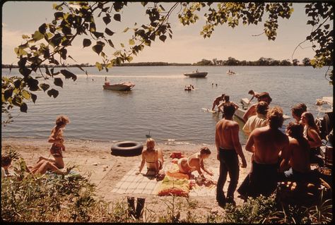 Young People of New Ulm, Minnesota, Spending a Sunday Swimming and Boating at Clear Lake Three Miles West of Town... | Flickr - Photo Sharing! 70s Aesthetic, Kunst Inspiration, Clear Lake, + Core + Aesthetic, Water Skiing, Summer Feeling, Summer Dream, Retro Aesthetic, Vintage Summer