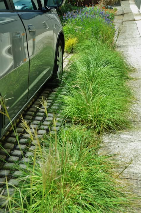 Naturalistic Permeable Driveways:Tips on Creating a Beautiful Place to Park Your Car Grass Driveway, Beautiful Driveways, Permeable Driveway, Front Driveway, Paver Patterns, Yard Remodel, Permeable Paving, Permeable Pavers, Driveway Design