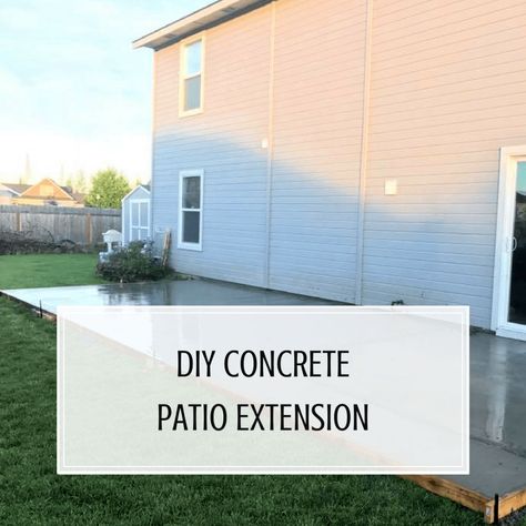 Concrete Patio Extension, Concrete Patio Extension Ideas, Concrete Slab Patio, Patio Extension Ideas, Poured Concrete Patio, Patio Extension, Cobblestone Patio, Diy Concrete Patio, Concrete Backyard