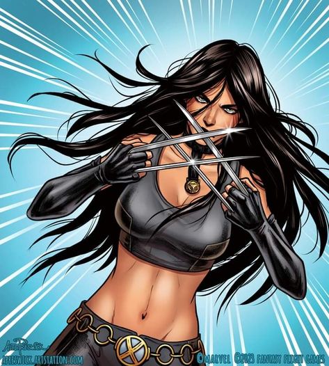 Wolverine/X 23 (Laura Kinney) - X MEN X 23 Laura Kinney, X-23 Fanart, X-23 Comic, Laura Kinney, Dolly Castro, Concept Art Tutorial, Deadpool Wolverine, Marvel Comics Art, Marvel Women