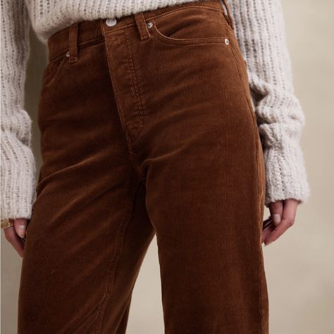 Never Worn. New Season. On Site For $120 And Online Exclusive. Great Quality Corduroy Trousers Outfit, Paris Winter Fashion, Corduroy Pants Outfit, Animal Print Pants, Corduroy Pant, Earthy Outfits, Straight Trousers, Banana Republic Pants, Orange Fashion