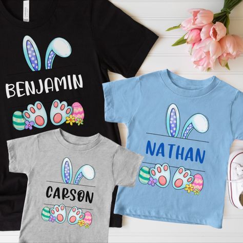 Easter Custom Name Shirt for Boy, Easter Monogram Boy Tshirt, Easter Toddler Shirt, Easter Baby Tee, Easter T-shirt for Brother, Matching Easter T Shirts For Kids, Easter Tshirt Ideas Kids, Toddler Easter Shirt Boy, Easter Monogram, Easter Toddler, Easter T-shirt With Letter Print And Short Sleeves, Toddler Easter Shirt, Easter Baby, Easter T Shirts