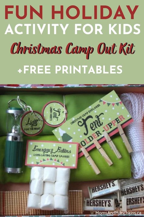 The best gifts for your kids are often the priceless memories they will cherish into adulthood. So learn how to host a Christmas camp out with them using this creative Christmas Camp Out Kit! Don't worry, there are also done-for-you printables you can use straightaway. Just click here to get your free copy now. Christmas Camping Theme, Holiday Activity For Kids, Holiday Activities For Kids, Inexpensive Christmas, Minute To Win It Games, Free Printable Games, Family Fun Night, Party Printables Free, Camping Party