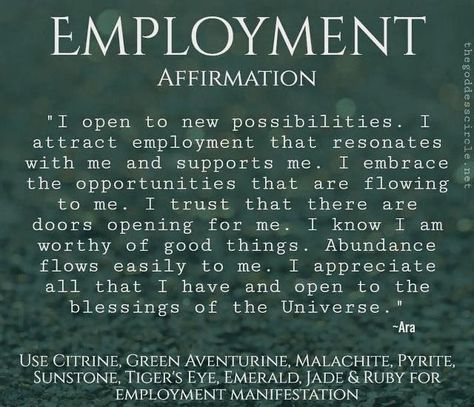 Employment Affirmation💚 I am Open to new possibilities 🙏 #affirmationsoftheday #affirmationsdaily #affirmations Employment Affirmations, New Possibilities, I Am Worthy, Affirmations, Spirituality, On Instagram, Quick Saves, Instagram