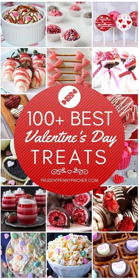 100 Best Valentine's Day Treats #valentines #valentinesday #recipes #treats #valentinecrafts #desserts Dessert St Valentin, Recipes Treats, Keto Valentines, Valentines Desserts, Valentines Recipes Desserts, Valentine's Day Treats, Valentines Snacks, Valentines Baking, Candy Truffles