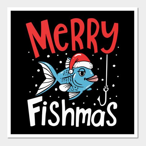 Funny Christmas Ornaments Diy, Fishing Meme, Tropical Christmas Decorations, Fishing Christmas Tree, Christmas Fishing, Xmas Gif, Christmas Face Painting, Fishing Christmas, Merry Christmas Pictures