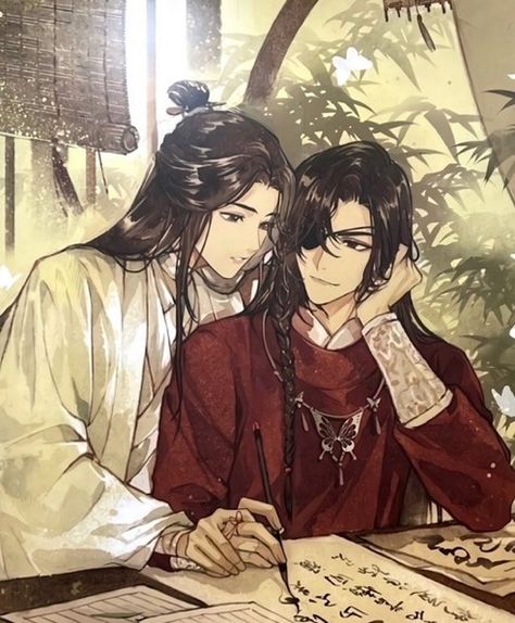 Calligraphy Lessons, The Ancient Magus Bride, Hua Cheng, Xie Lian, Calligraphy Practice, Violet Evergarden, Heaven's Official Blessing, Me Me Me Anime, Anime Boy