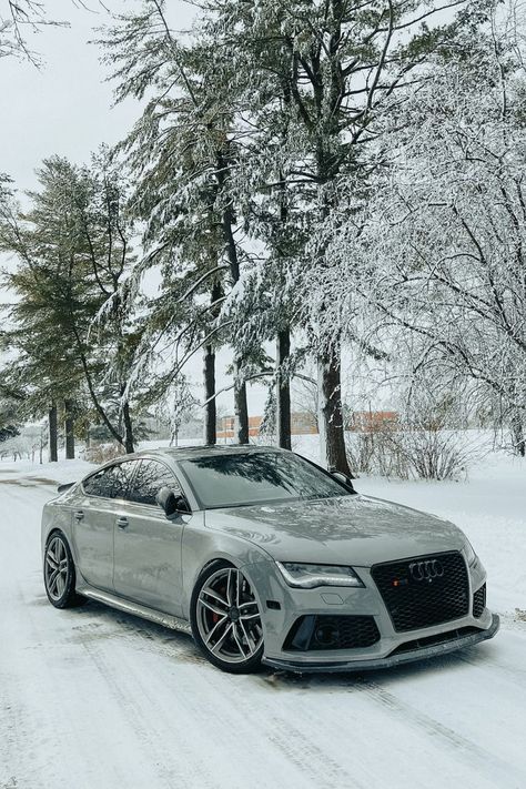 Is Audis Good In The Snow? (Answered) About Cars, Audi Rs, To The Mountains, Car Brand, German Cars, Cabin Homes, Audi Rs7, Wagons, Nature Pictures