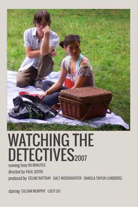 Watching The Detectives Movie Poster, Watching The Detectives Poster, Popular Movie Posters, Watching Detectives, Movie Poster Polaroid, Watching The Detectives, Cillian Murphy Movies, Detective Movies, Polaroid Movie Poster