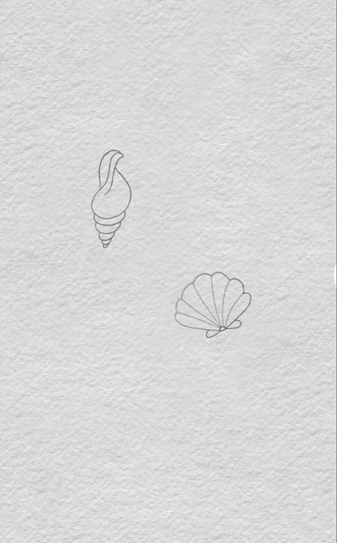 Sea Shell Minimalist Tattoo, Shell Flash Tattoo, Seashell Tiny Tattoo, Line Sea Tattoo, Simple Sea Shell Tattoo, California Tatoos Ideas, Shell Tiny Tattoo, Seashell Tattoo Behind Ear, Small Seashell Tattoo Simple