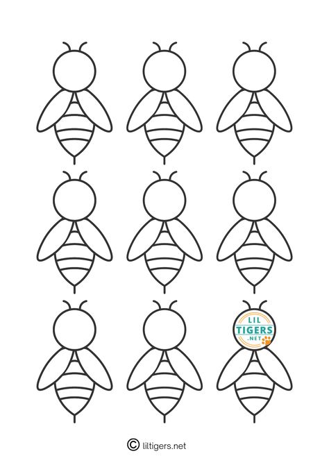 Free Cut Out Bee Template Printables - Lil Tigers Lil Tigers Bee Transfer Free Printable, Bees Template Free Printables, Bee Patterns Printable Free, Bee Hive Printable Free, Printable Bee Template, Free Printable Bee Template, Bumble Bee Template Free Printable, Bee Worksheets Free Printable, Bee Printables Free