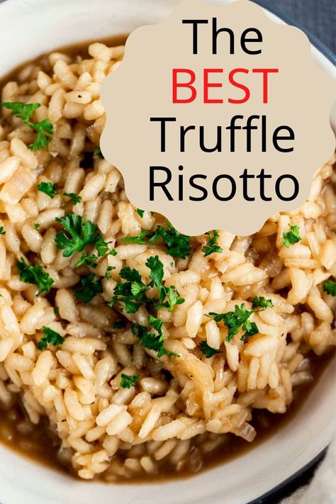 Risotto With Truffle Oil, Black Truffle Risotto, Black Truffle Oil Recipes, Truffle Risotto Recipe, Black Truffle Recipe, Student Meals, Truffle Risotto, Truffle Oil Recipes, Roast Frozen Broccoli