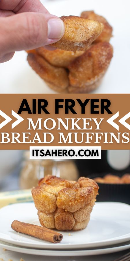 Monkey Bread Air Fryer, Air Fryer Breads, Air Fryer Desserts Easy Recipes, Muffins In Air Fryer, Air Fryer Monkey Bread, Gluten Free Monkey Bread, Nuwave Air Fryer, Monkey Bread Muffins, Tin Recipes