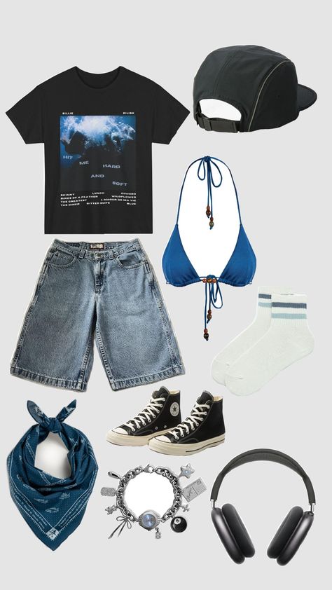 Billie eilish merch fitspo Billie Eilish Style Aesthetic, Billie Eilish Concert Fit Ideas, Billie Eilish Hit Me Hard And Soft Concert Outfit Ideas, Hit Me Hard And Soft Billie Eilish Outfits, Billie Eilish Outfits Aesthetic, What To Wear To Billie Eilish Concert, Hit Me Hard And Soft Outfit Ideas, Billie Eilish Tour Outfits Ideas, Concert Outfit Billie Eilish