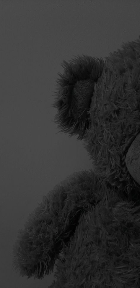 Black Teddy Bear Wallpaper, Black Aesthetic Wallpaper Homescreen, Scary Teddy Bear, Black Teddy Bear, Big Teddy Bear, Big Teddy, Teddy Bear Wallpaper, Pink Teddy Bear, Black Grunge