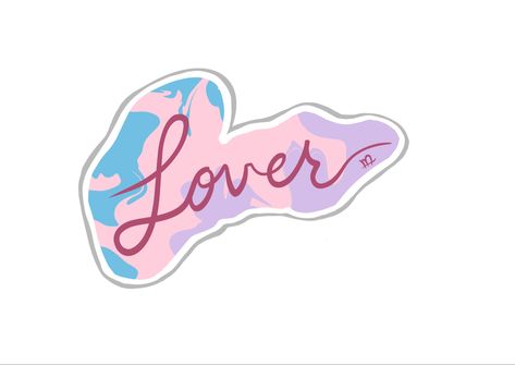 Taylor Swift - Lover Sticker Lover Logo Taylor Swift, Lover Doodles Taylor Swift, Taylor Swift Cake Topper Printable, Lover Sticker Taylor Swift, Lover Stickers Printable, Taylor Swift Lover Art, Taylor Swift Clipart, Firefighter Birthday Cakes, Taylor Swift Cake