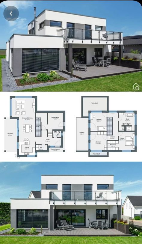 House Design Plans, Pelan Rumah, Floor Bloxburg, House Plans Mansion, Rumah Minecraft, Building House Plans Designs, Minimalist House, تصميم للمنزل العصري, House Plan Gallery