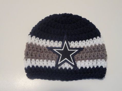 Crochet Dallas Cowboys by ZmirasBoutique on Etsy Dallas Cowboy Crochet, Dallas Cowboys Crochet, Cowboys Crochet, Cowboy Hat Pattern, Cowboy Crochet, Dallas Cowboys Hats, Dallas Cowboy, Crochet Winter, Beanie Pattern