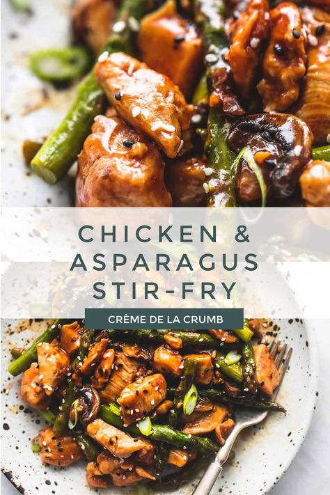 Chicken And Asparagus Stir Fry, Asparagus Stir Fry, Chicken And Asparagus, Easy Stir Fry Recipes, Healthy Stir Fry, Cibo Asiatico, Stir Fry Recipes Chicken, Chicken Asparagus, Vegetable Stir Fry