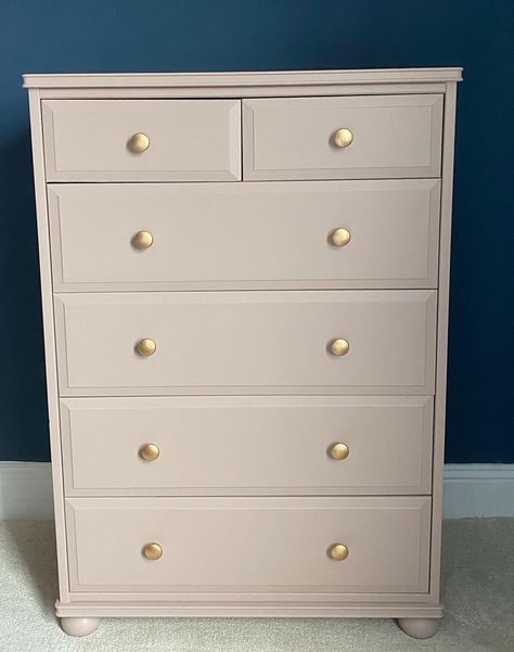 Nougat Drawers Makeover - Frenchic Furniture Paint Beige Drawers Bedroom, Deco Paint Furniture Bedroom, Upcycled Furniture Chest Of Drawers, Frenchic Painted Wardrobes, Painted Pine Drawers, Pine Drawers Makeover, Beige Furniture Paint, Upcycle Pine Furniture, Painting Drawers Ideas