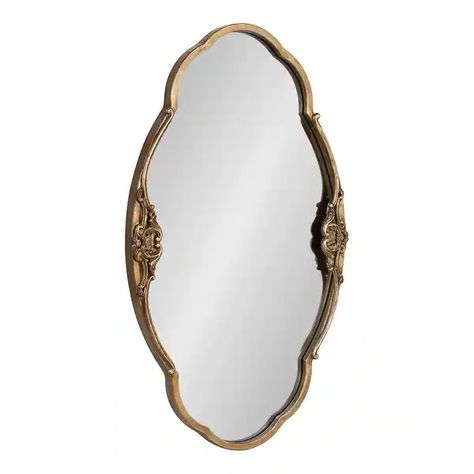 Kate and Laurel Novella Decorative Wall Mirror - 30x18 - Bed Bath & Beyond - 36183460 Traditional Glam, Decorative Wall Mirror, Baroque Design, Ornate Mirror, Large Wall Mirror, Beautiful Mirrors, Rectangle Mirror, Oval Mirror, Metal Hangers