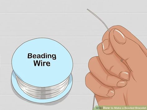 Starting A Beaded Bracelet, Making Beaded Bracelets Diy Jewelry, Stretch Beaded Bracelets Diy How To Make, Diy Wire Beaded Bracelet, Easy Beaded Bracelets Tutorial, What Do You Need To Make Beaded Bracelets, Making A Beaded Bracelet, How To Finish A Seed Bead Bracelet, Wrap Beaded Bracelet