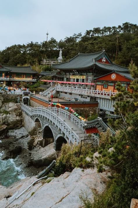 Things to Do in Busan, South Korea: A Travel Guide - Lost With Jen Busan South Korea Beach, Haedong Yonggungsa Temple, Busan South Korea Photography, South Korea Busan, Korea Temple, Gwangju South Korea, Visit South Korea, South Korea Culture, Cruise Itinerary