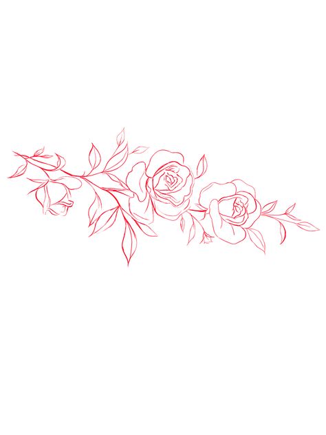 Arm Wrap Tattoo Roses, Rose On Vine Tattoo, Red Rose Line Tattoo, Rose Vine Drawing, Rose Vine Tattoo, Red Roses Tattoo, Line Art Romantic, Watercolor Art Floral, Rose Vine Tattoos