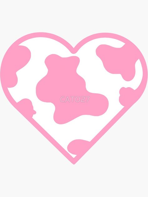 Aesthetic Cow Print, Cow Print Heart, Aesthetic Cow, Tufting Diy, Pink Cow Print, Cow Wallpaper, Sticker Aesthetic, Love Pink Wallpaper, Pink Laptop